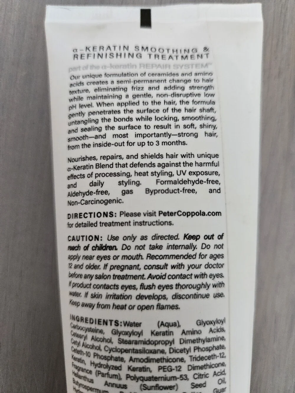 Peter Coppola Keratin Smoothing Refinishing Treatment 3 Oz